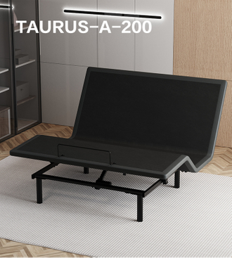TAURUS-200 Bedroom Furniture Adjustable Electric Bed Frame Base Zero Clearance With Wireless Remote Slim Package Made in China