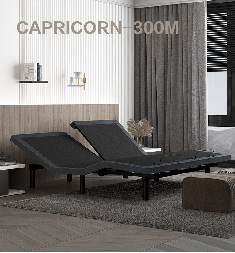 CAPRICORN-300M King Queen Size Electric Adjustable Electric Bed Frame with Massage Soft Bedroom Furniture