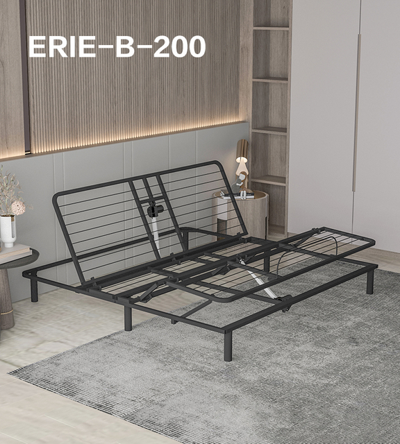 ERIE-B-200 Cheap Prize Ergonimic Adjustable Bed Frame with Modern Style With Convenient Assembly Factory Supply New Style Zero Gravity