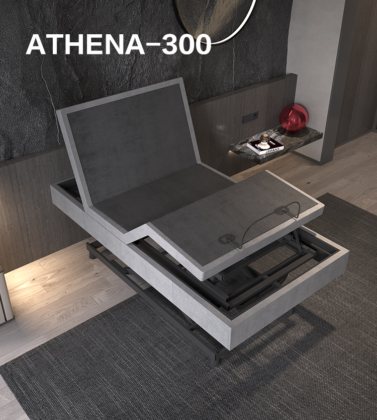 ATHENA-300 OEM ODM Adjustable Electric Bed Frame Suitable for Apartments and Bedrooms